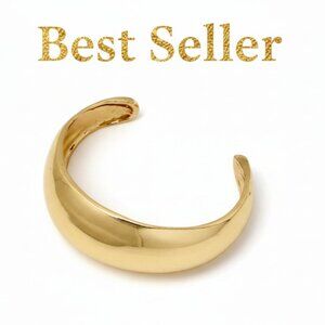 Large Wide Smooth Metal Cuff Bracelet Bangle | Patterson Jewelry